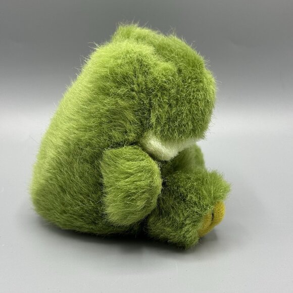 Vintage 1994 Swibco Puffkins Lily Frog Plush 4" Green Stuffed Animal Toy - Picture 4 of 7
